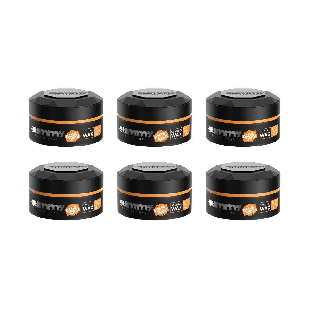 Gummy Bright Max Hold Haarwachs 150 ml - Sparset - 6er Set