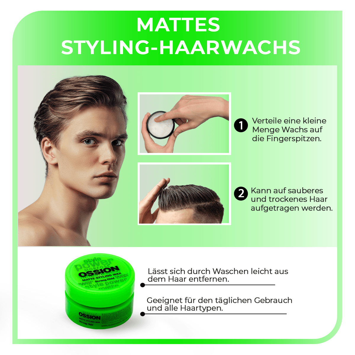 Morfose Ossion Matte Styling Haarwachs 100 ml