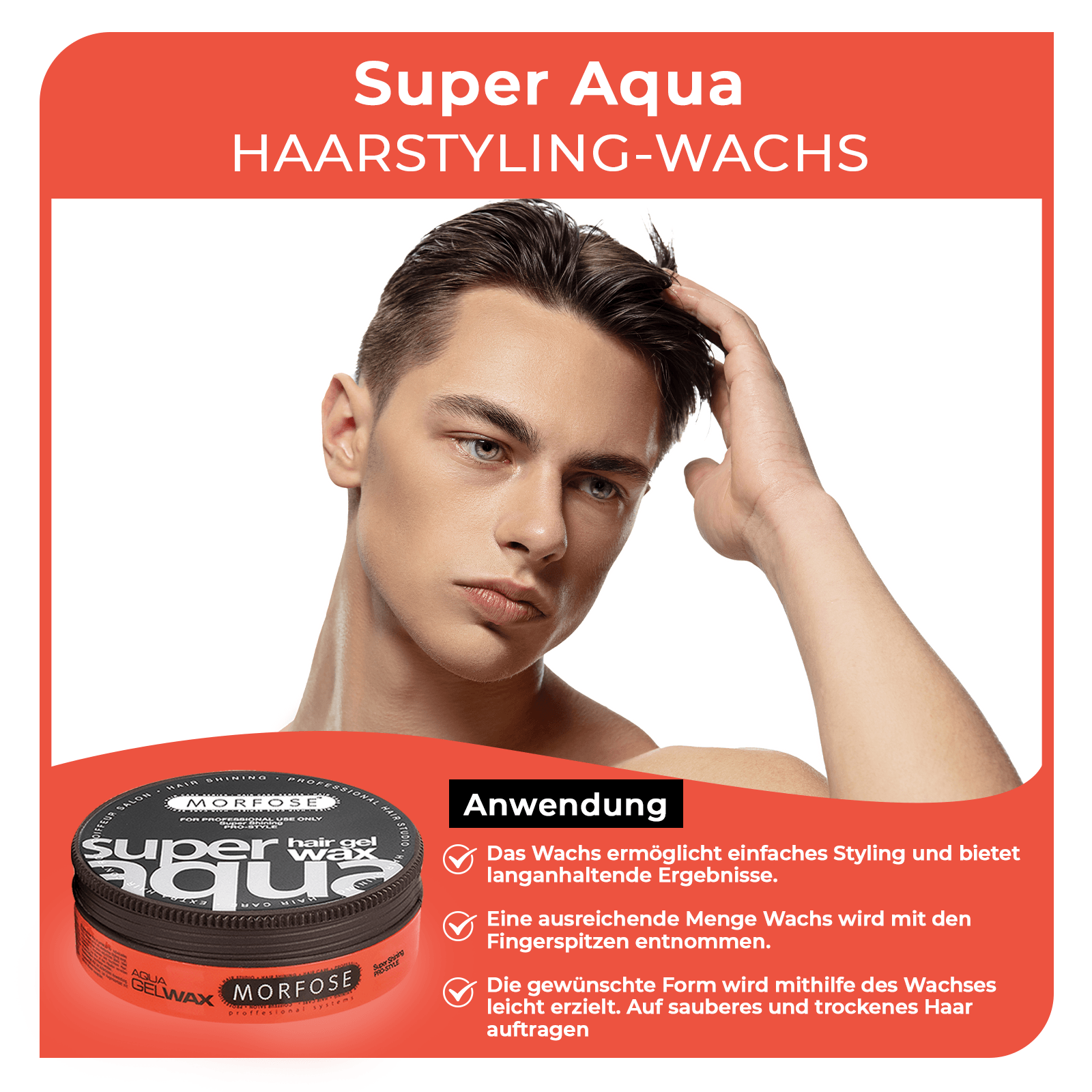 Morfose Super Aqua Gel Haarwachs 175 ml