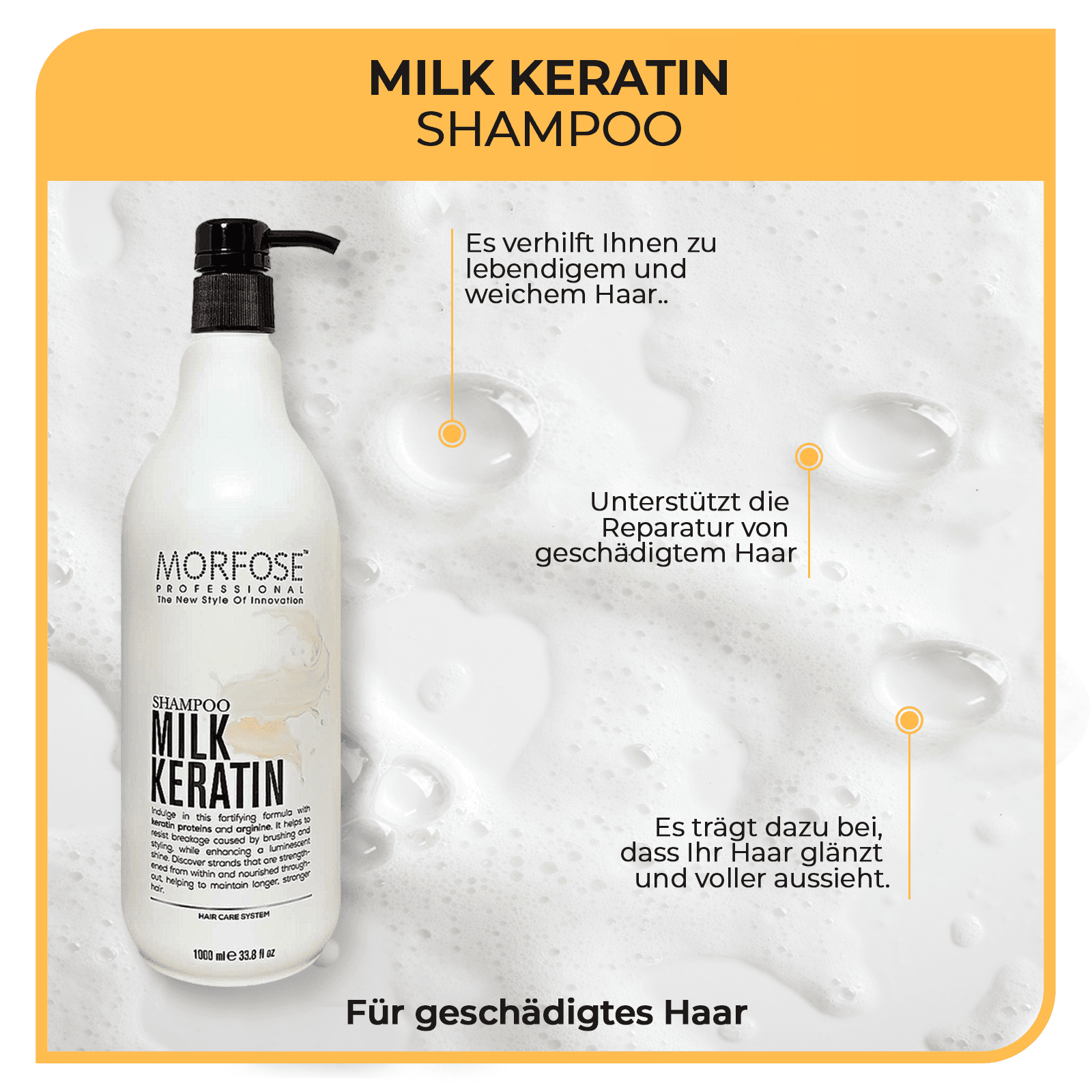 Morfose Milk Keratin Shampoo 1000 ml