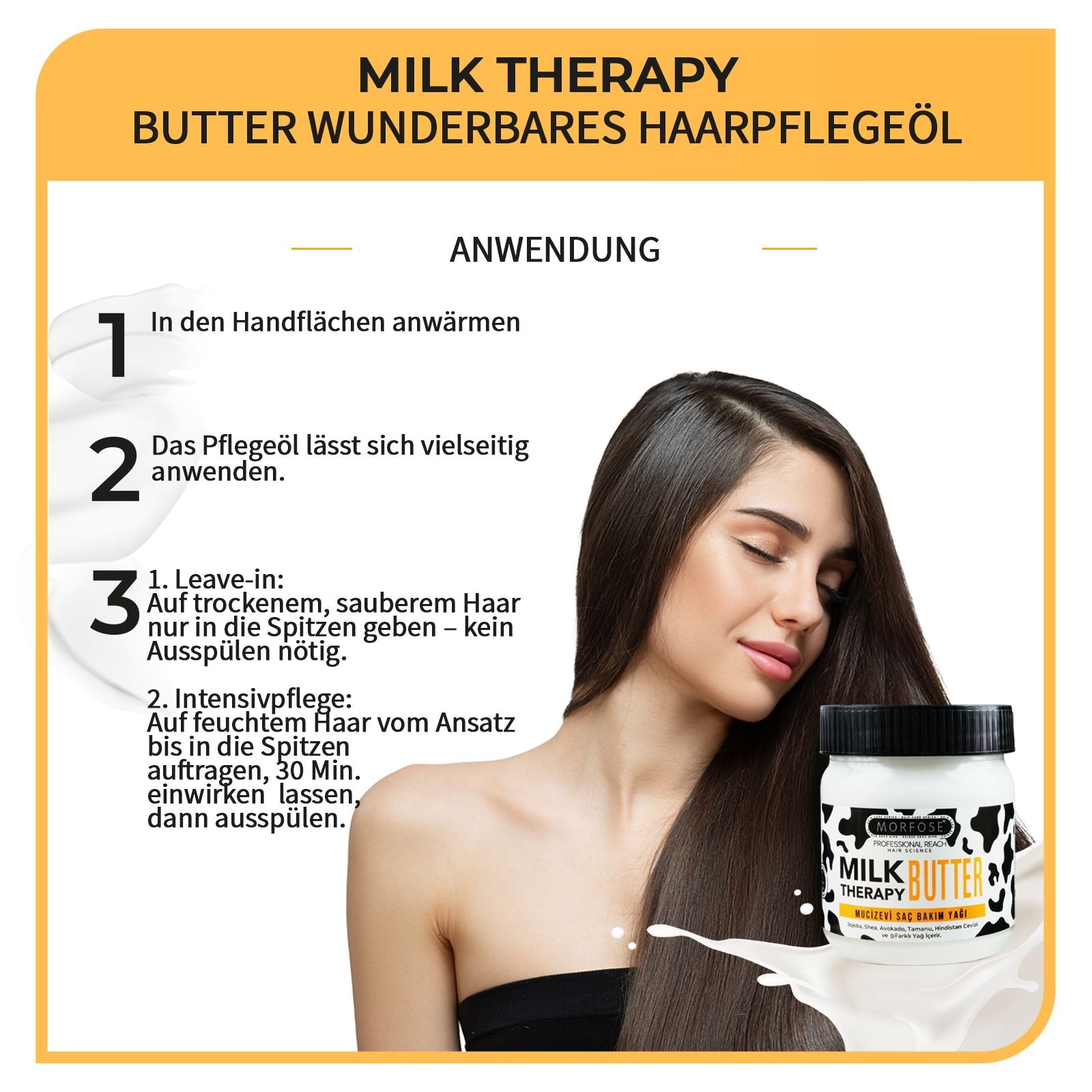 Morfose Milk Therapy Butter Haaröl 200 ml
