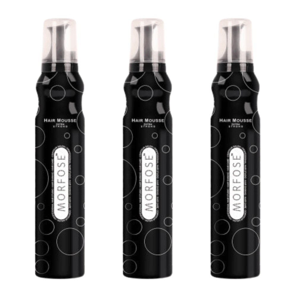 Morfose Extra Strong Haarmousse 200 ml - 3 er Set
