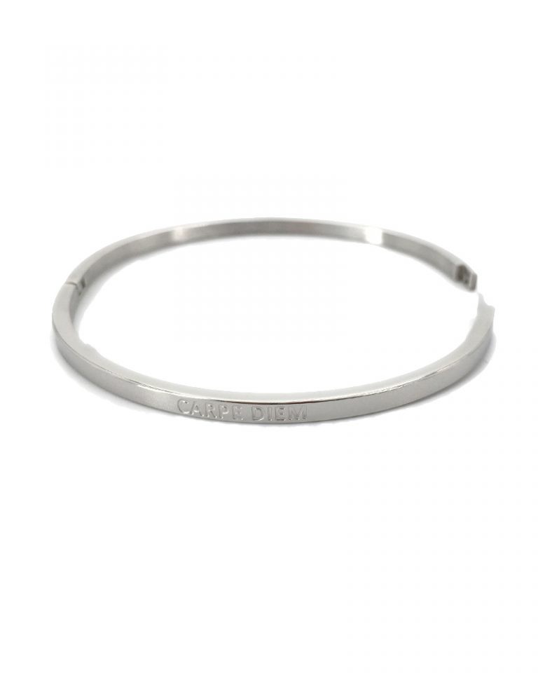 Mantra Armband Bracelet Sprucharmband "Carpe diem" mit Clipverschluss