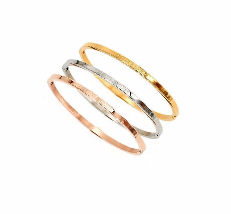Mantra Armband Bracelet Sprucharmband "La vie e belle" mit Clipverschluss