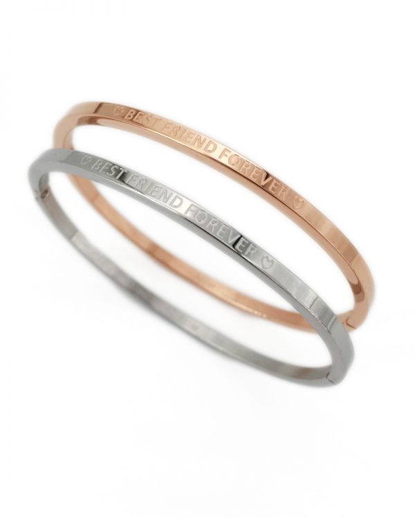 Mantra Armband Bracelet Sprucharmband "best friends forever" mit Clipverschluss 