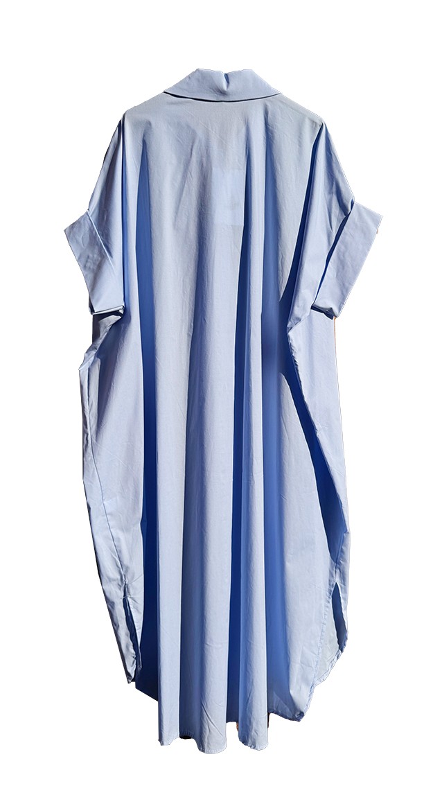 Hemd-Blusen-Kleid mit dekorativen Straß-Knöpfen, hellblau, Einheitsgröße 38-44