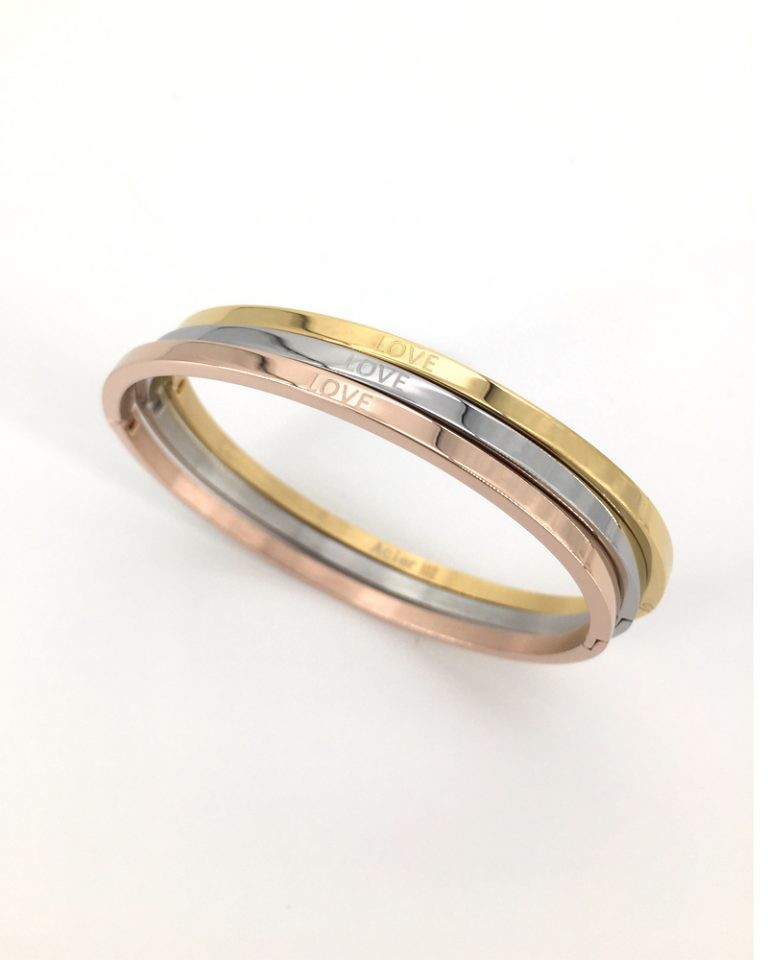 Mantra Armband Bracelet Sprucharmband "Love" mit Clipverschluss