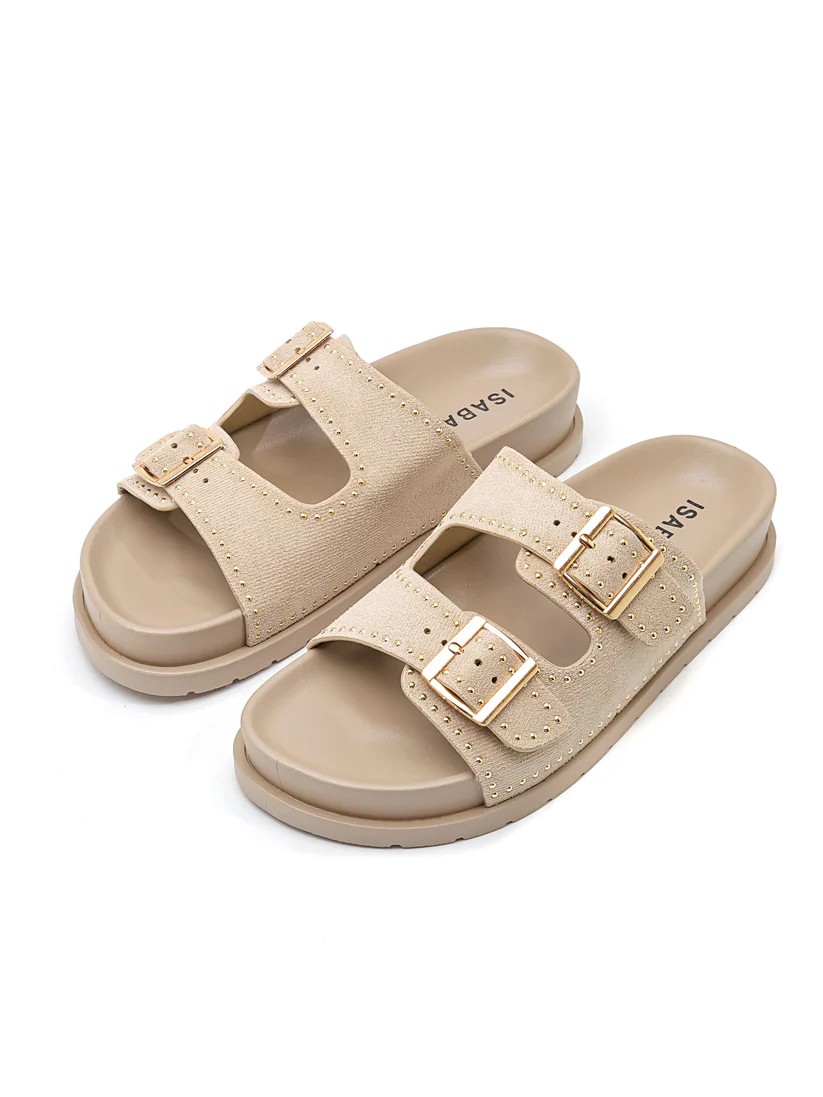 Slipper Khaki Sandale Hausschuh Universalschuh