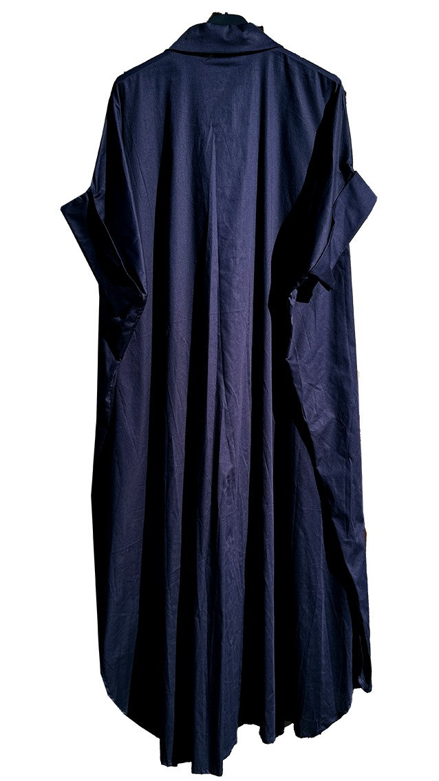 Hemd-Blusen-Kleid mit dekorativen Straß-Knöpfen, marineblau, Einheitsgröße 38-44