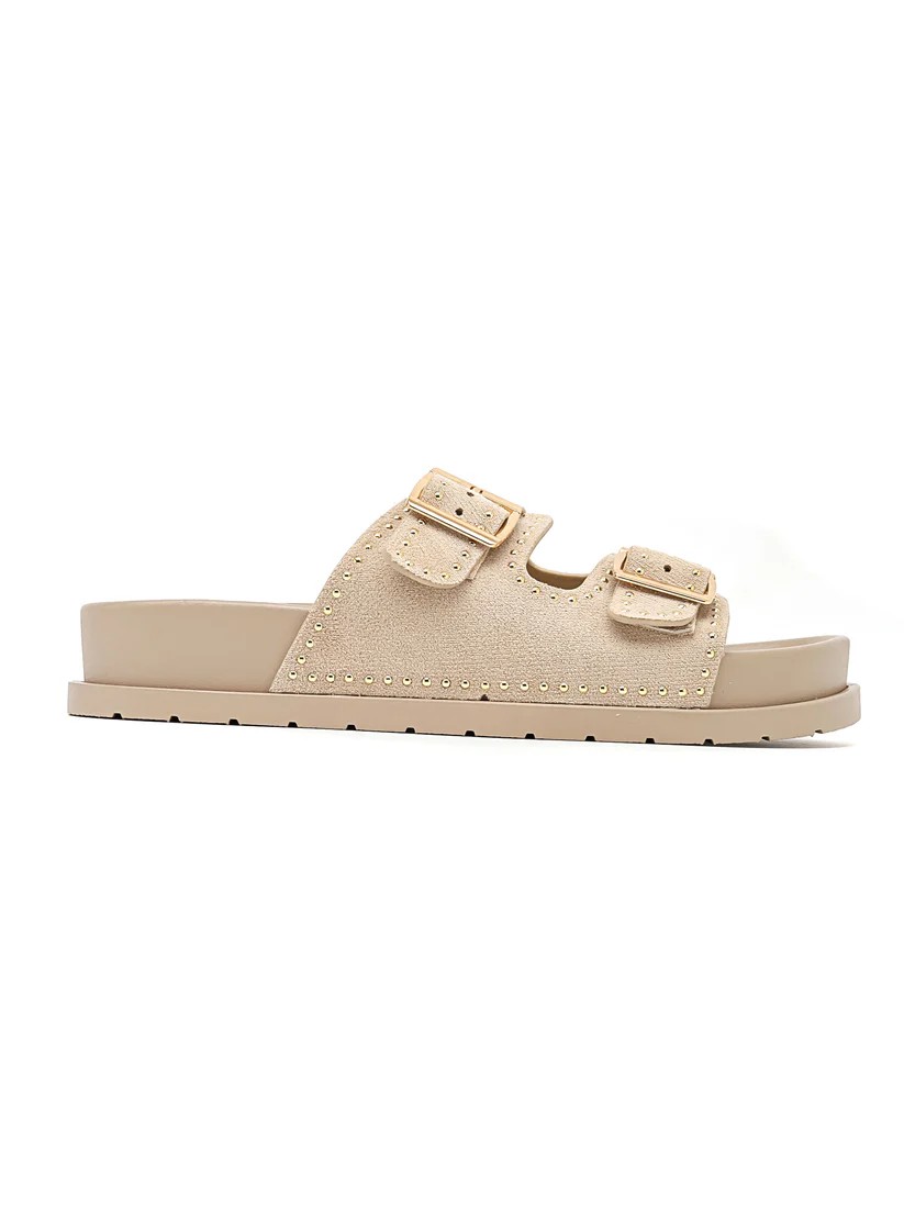Slipper Khaki Sandale Hausschuh Universalschuh