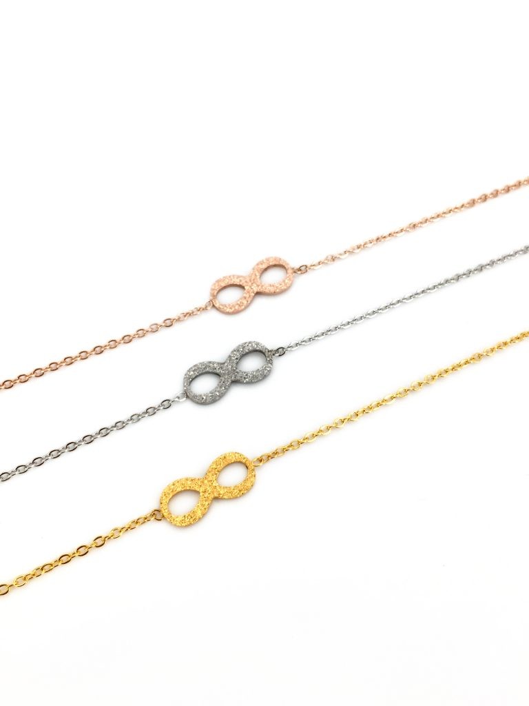 Armband "Eternity" filigranes Statement Armkettchen mit variablem Karabiner-Verschluss