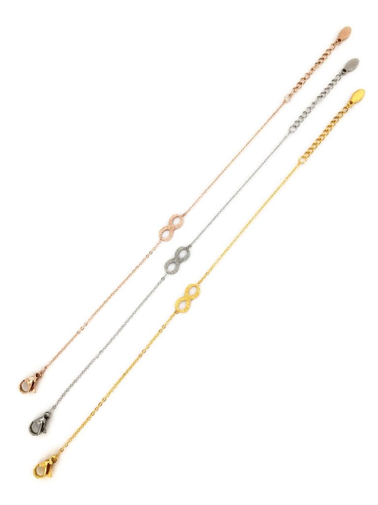 Armband "Eternity" filigranes Statement Armkettchen mit variablem Karabiner-Verschluss