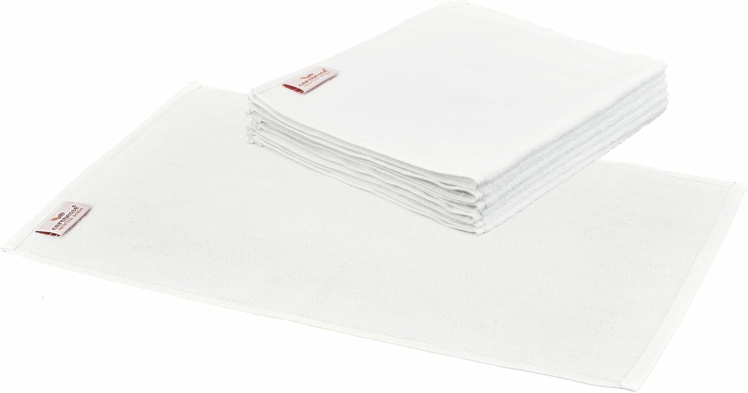 6x Gästehandtuch BASIC 30x50 cm weiß I Hotelqualität 100% Baumwolle I Gesichtskompresse kurz