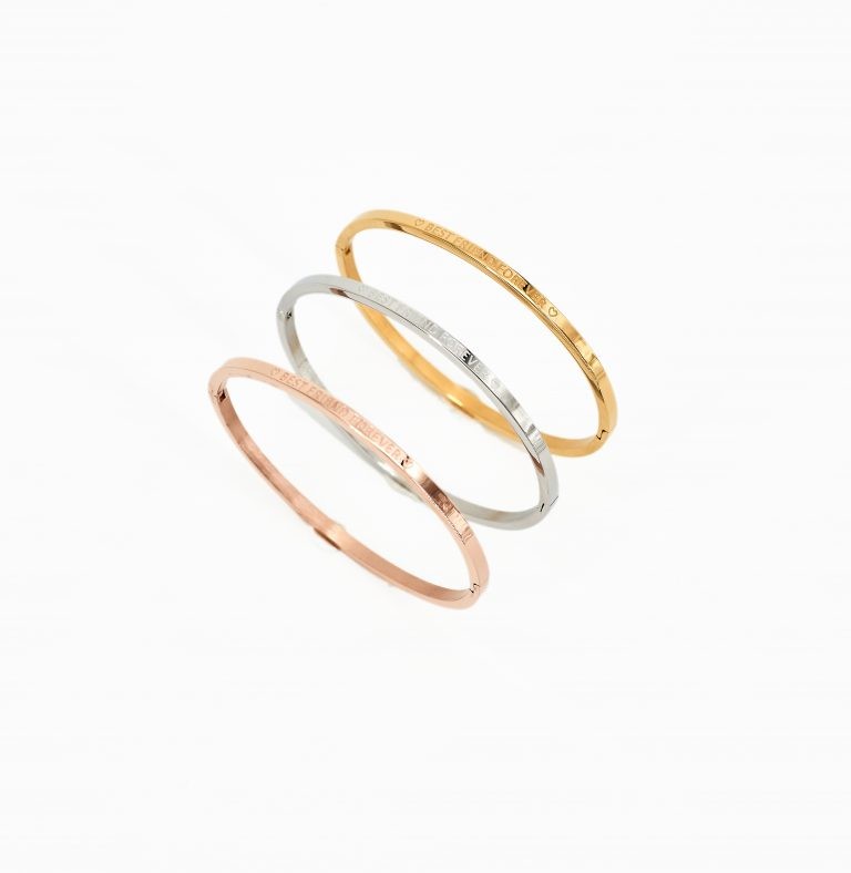 Mantra Armband Bracelet Sprucharmband "best friends forever" mit Clipverschluss 