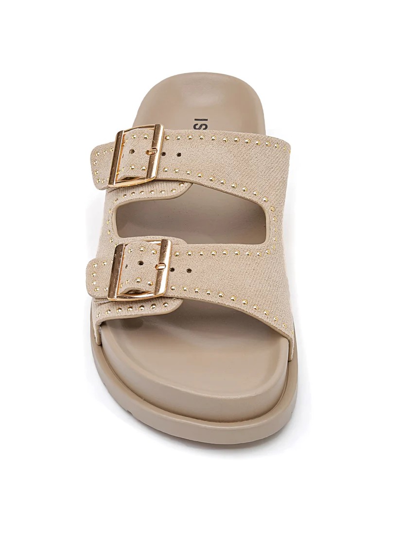 Slipper Khaki Sandale Hausschuh Universalschuh