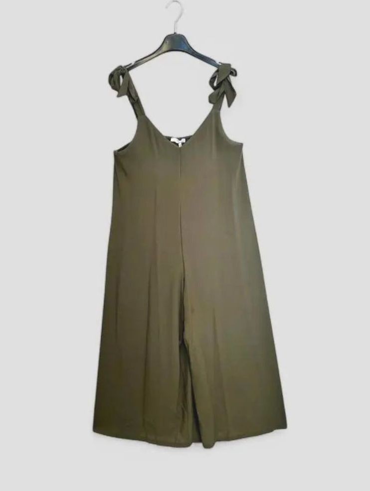 Hosen-Overall unifarben grün mit verstellbaren Trägern und mit 2 Eingrifftaschen, Einheitsgröße ca. 38-42