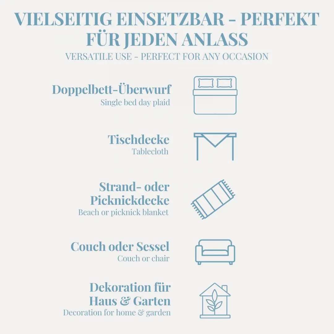 Carenesse Tagesdecke Favo, Queen Size 240x200 Cm, Grau-blau – 100% Baumwolle, Strickoptik, Dünner Überwurf Für Bett & Sofa