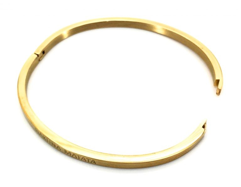 Mantra Armband Bracelet Sprucharmband "Hakuna matata" mit Clipverschluss 