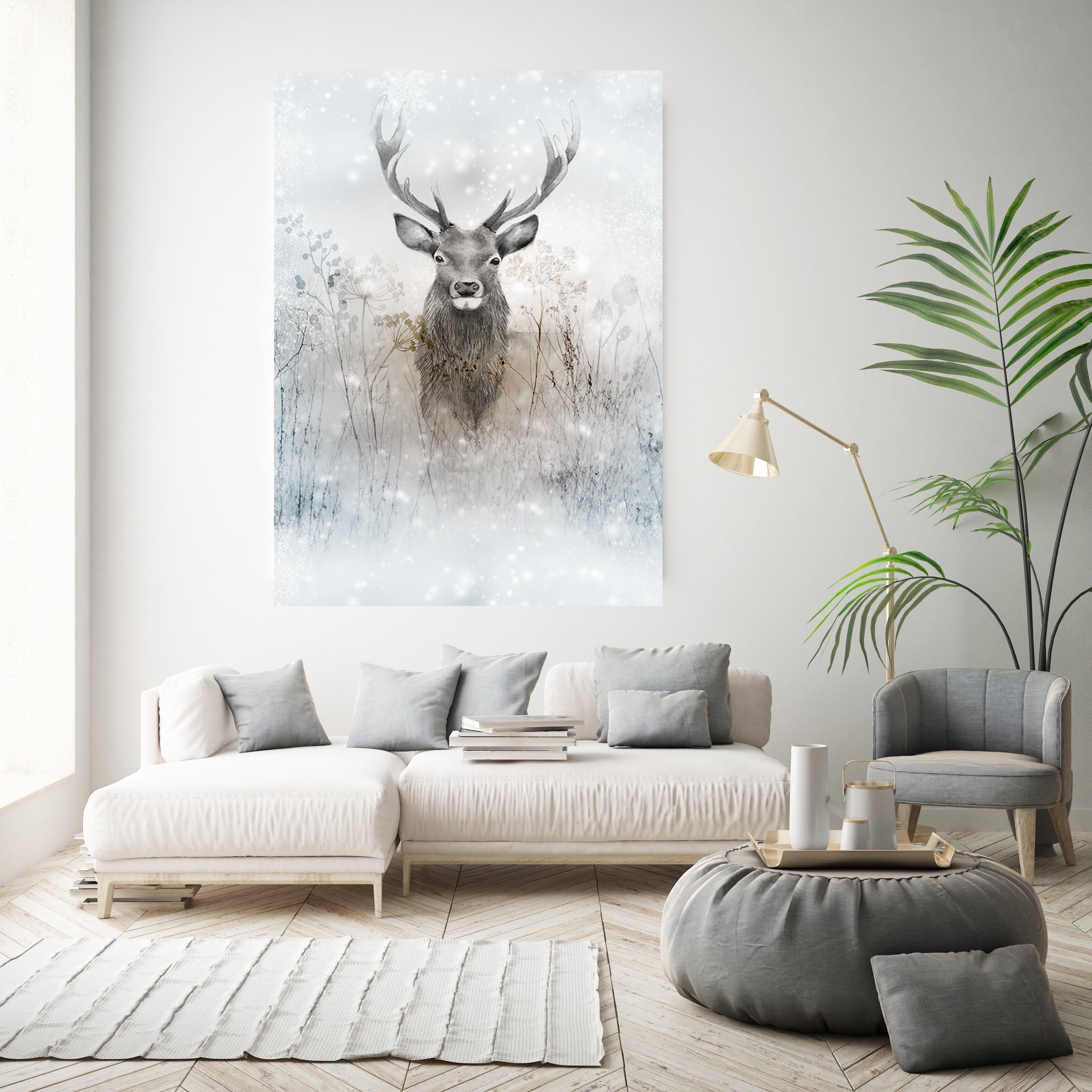 Fineart-Papier Digitaldruck "Hirsch"