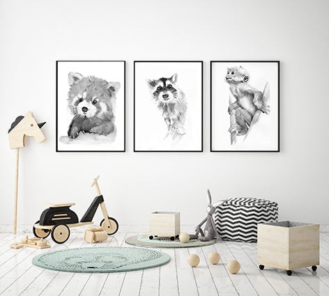 Fineart-Papier Digitaldruck "roter Panda"