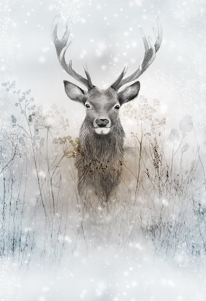 Fineart-Papier Digitaldruck "Hirsch"