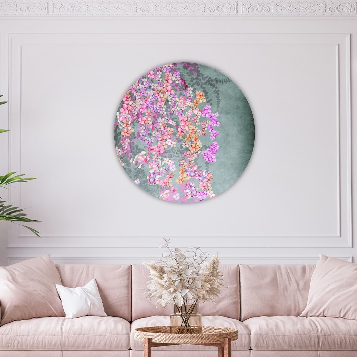 Alu-Dibond Wandbild "Cherry Blossom" rund