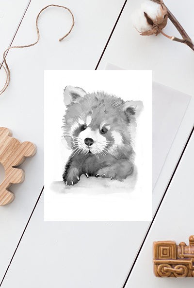 Fineart-Papier Digitaldruck "roter Panda"