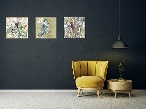 Wandbild 3er Set "Dschungel"
