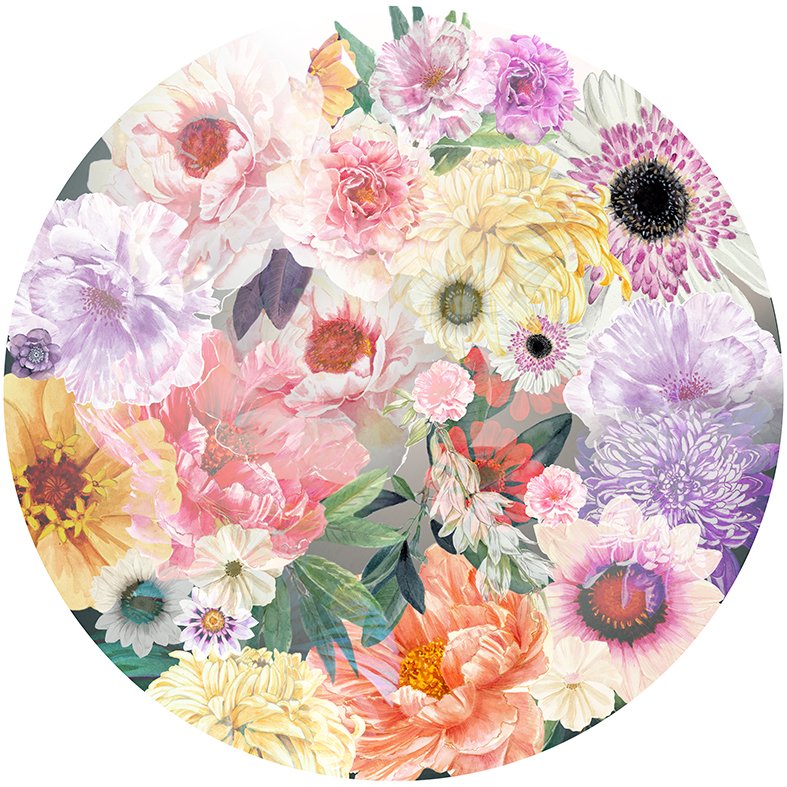 Alu-Dibond Wandbild "Spring mood" rund