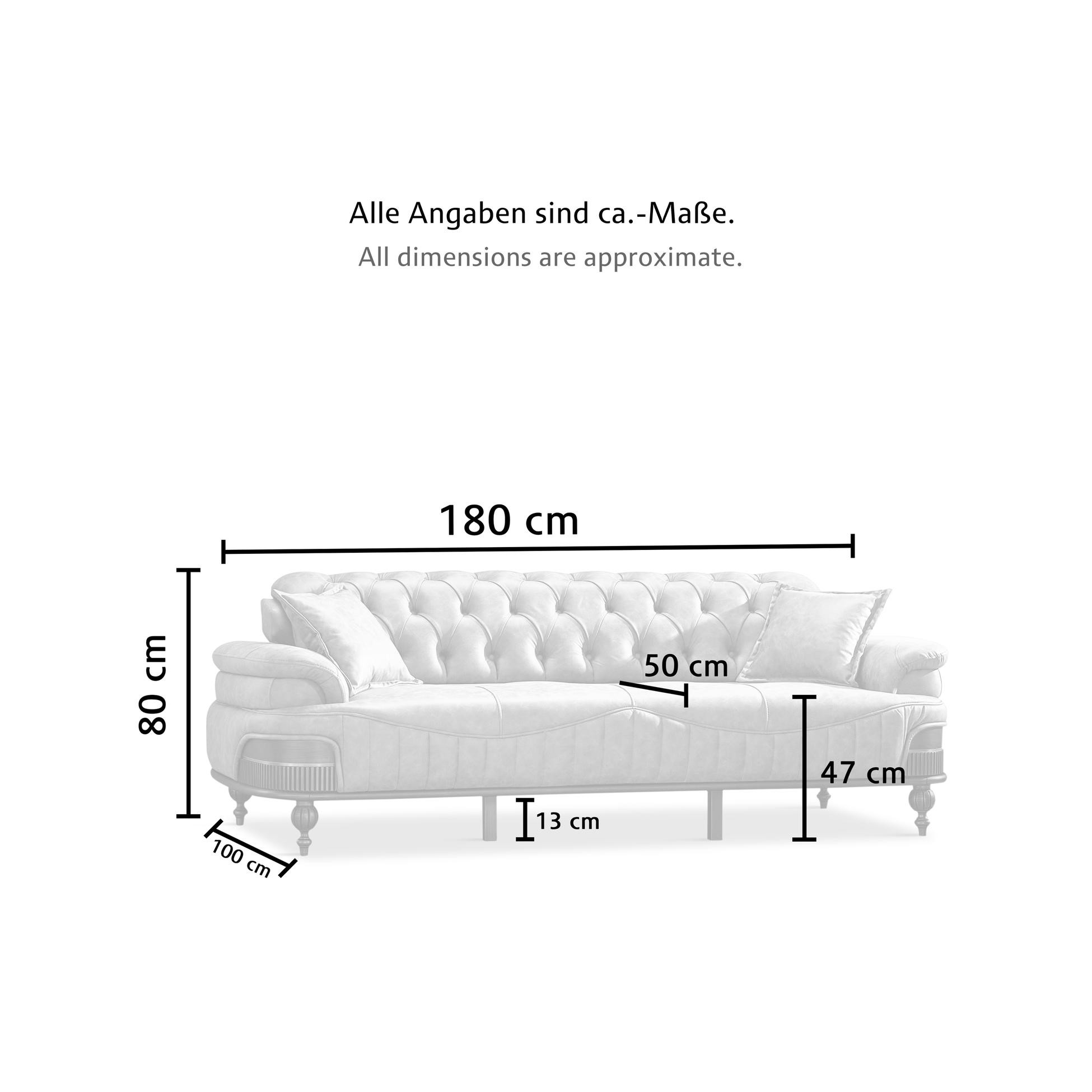 Couchgarnitur Polstergarnitur BEST 3 Sitzer mit Bettfunktion