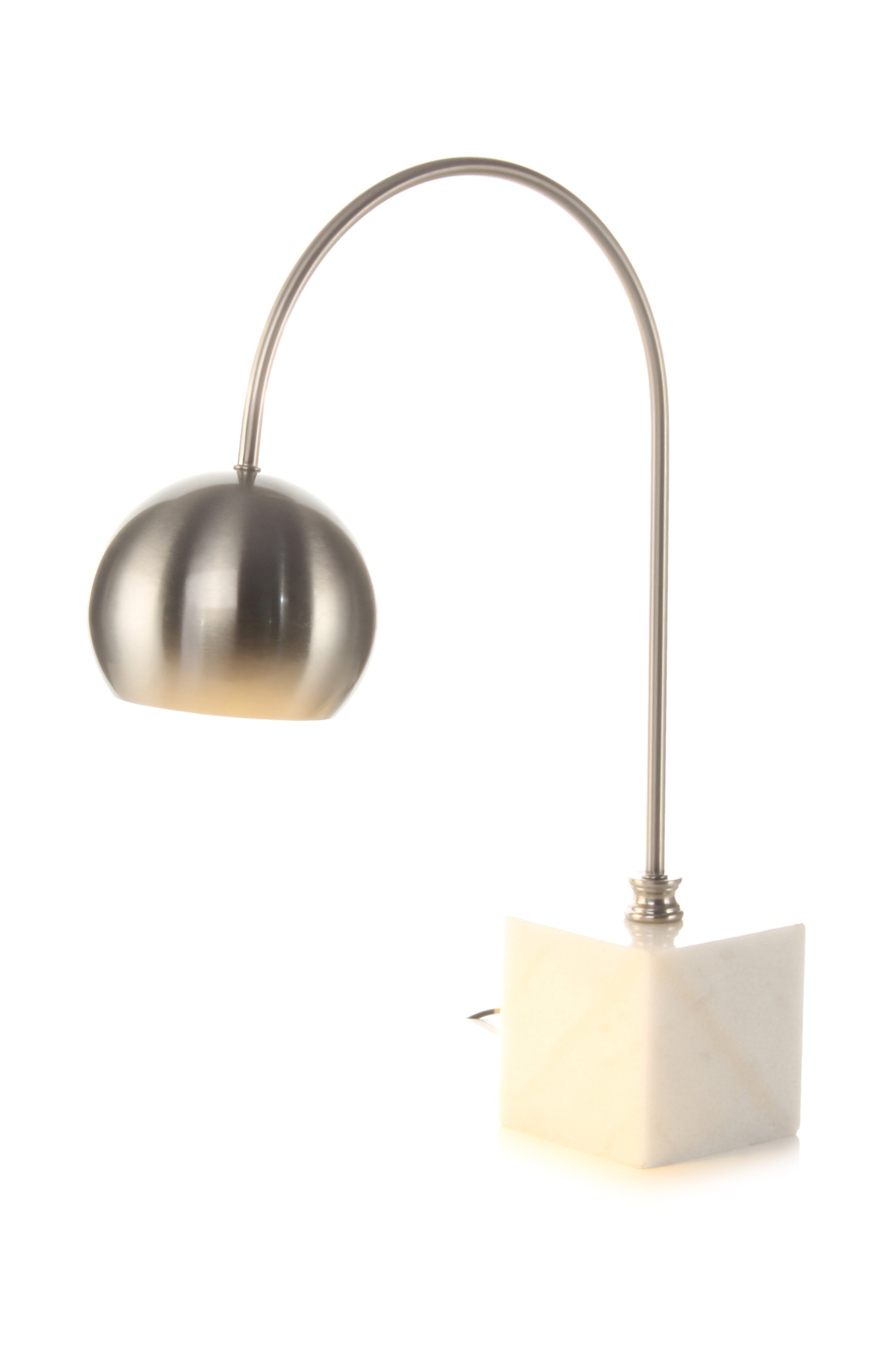 Tischlampe Bella 125 Silber / Weiß
