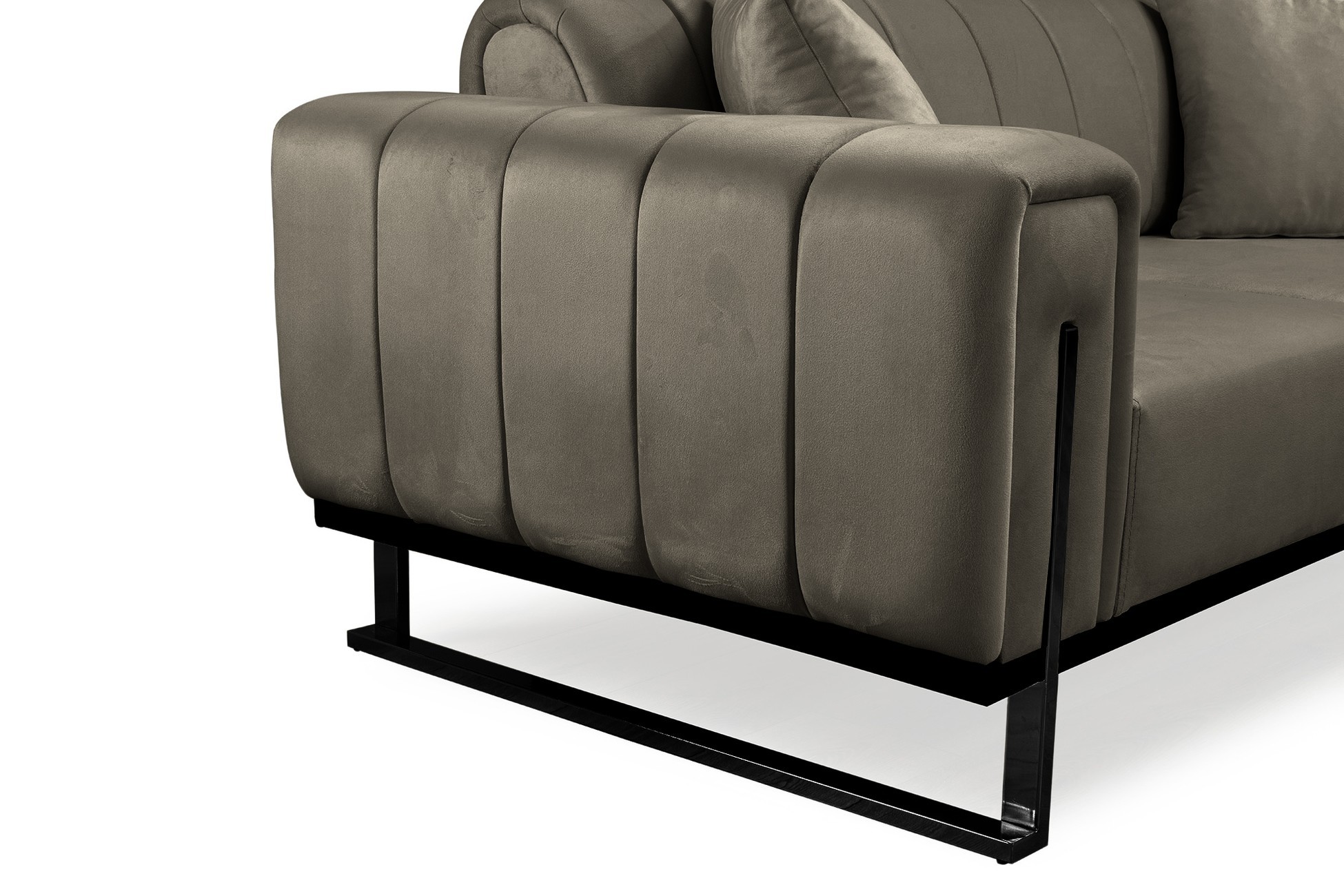 Elegance Couchgarnitur Spar Set in 6 versch. Farben und 3 Kufen-Farben