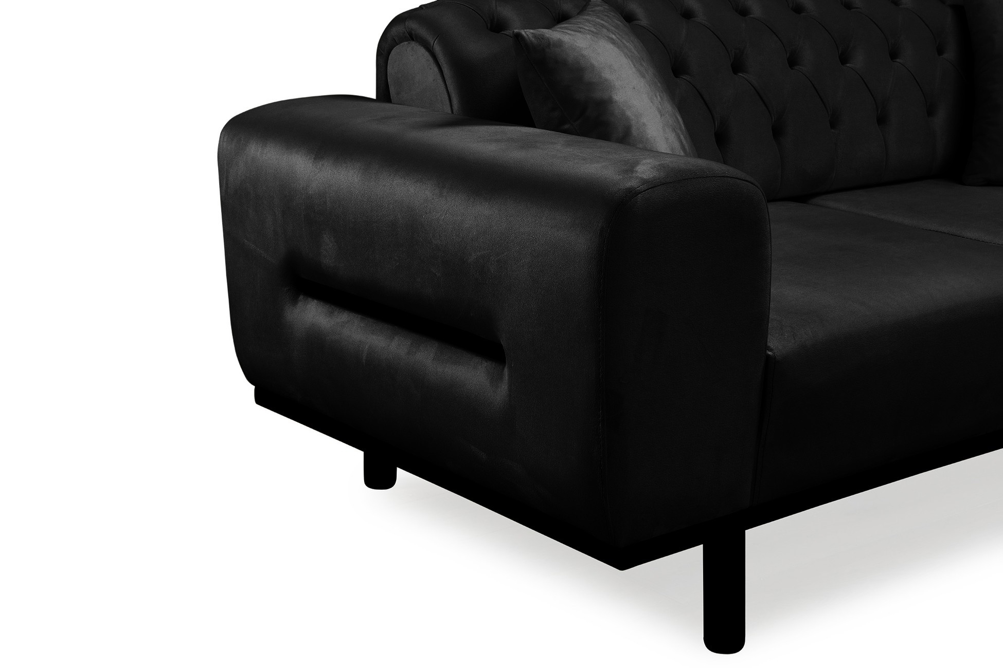 Couchgarnitur Star Spar-Set in Samtstoff und Massiv Holz Füße