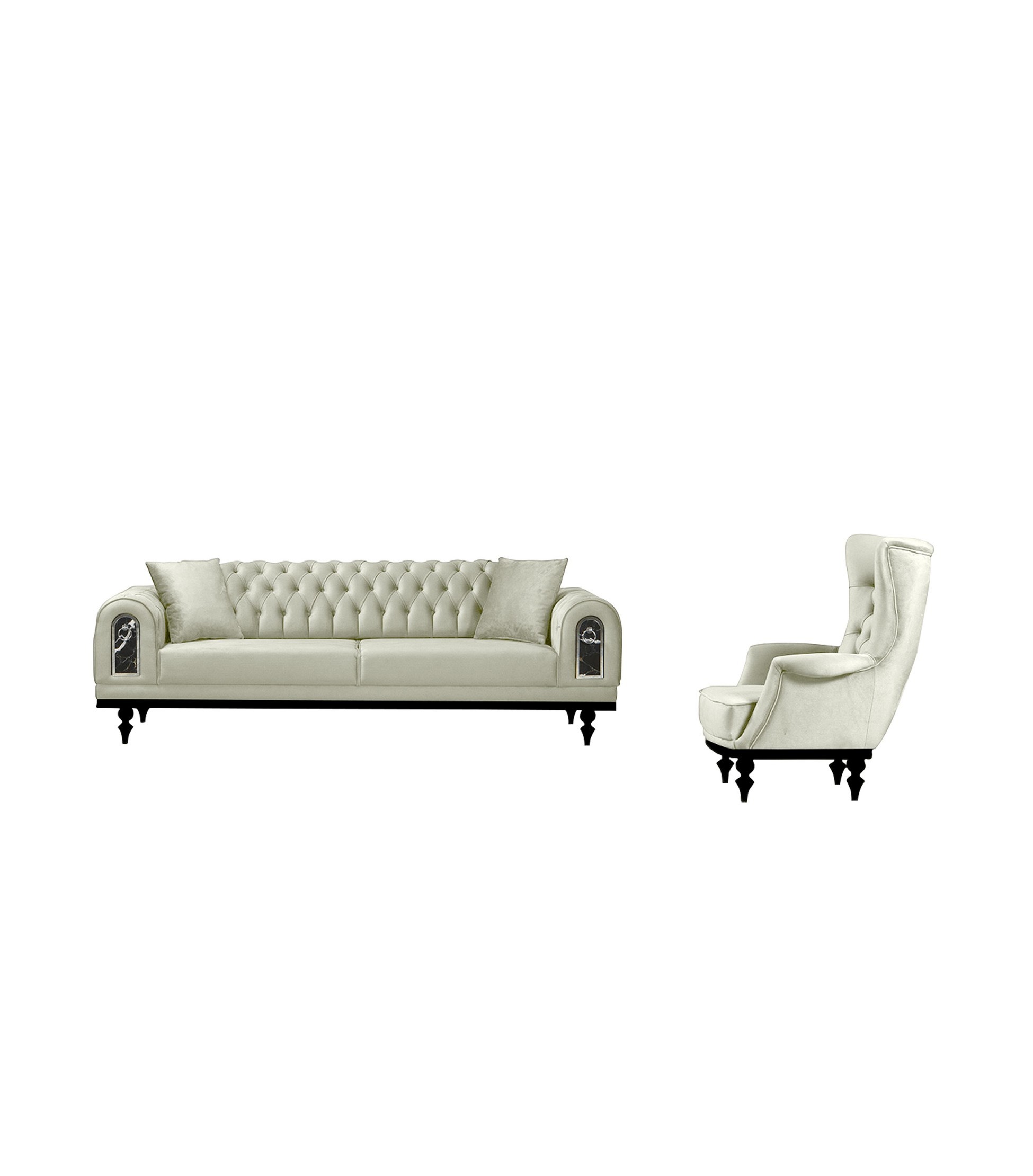Couchgarnitur Couch - Set DRAGON, Spar-Set 3-Sitzer mit Bettfunktion