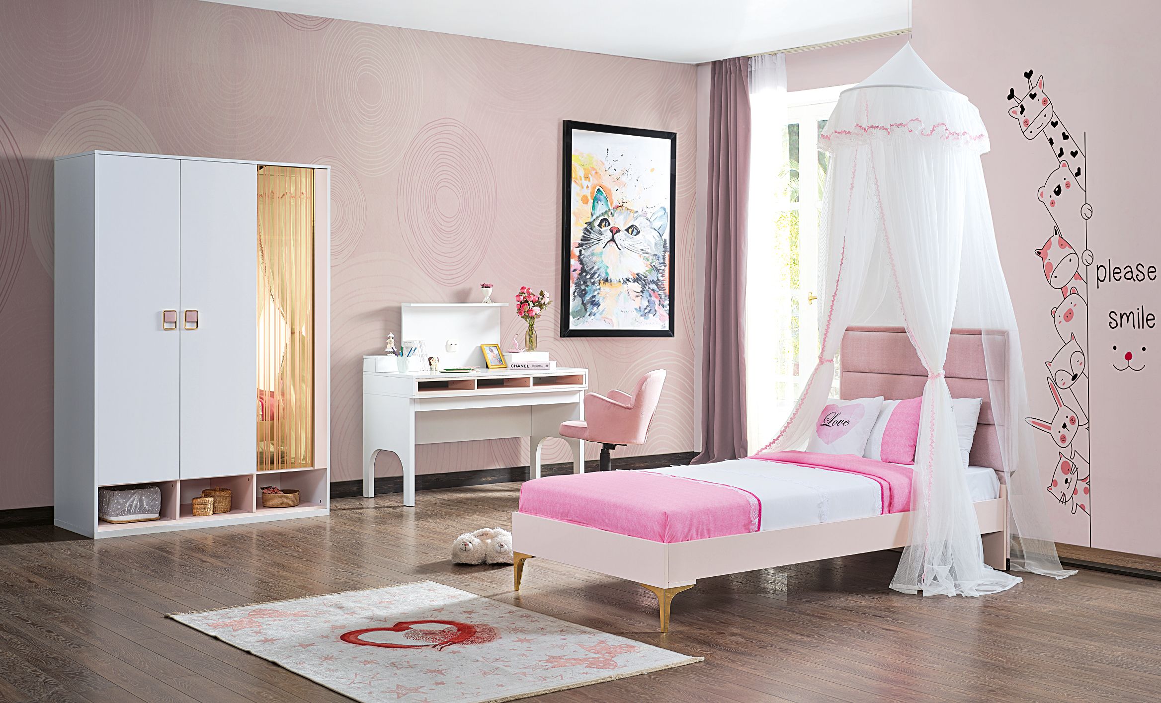 Rosa Kinderzimmer Spar-Set 4-tlg