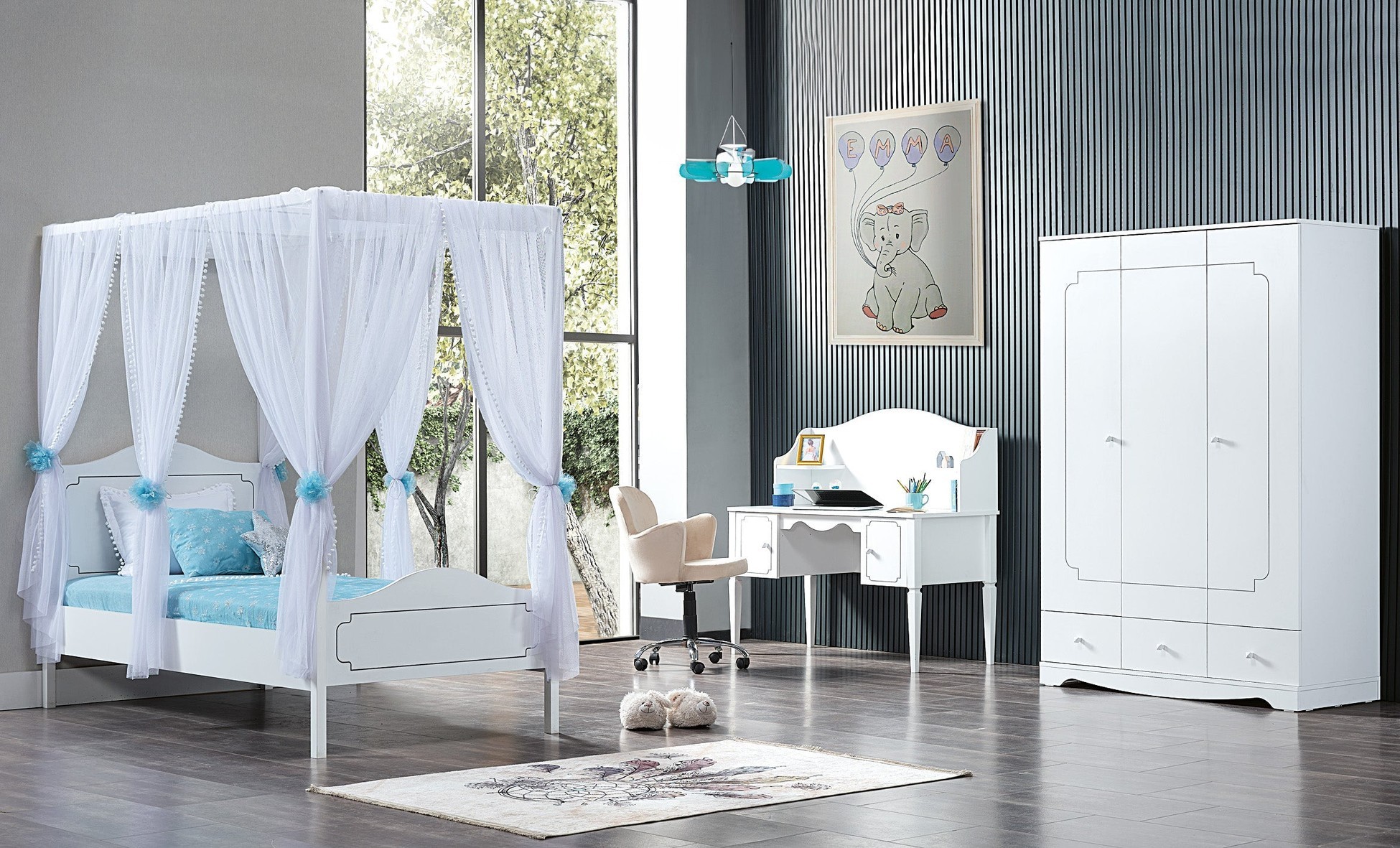 ELEGANT KİNDERZİMMER mit Himmelbett
