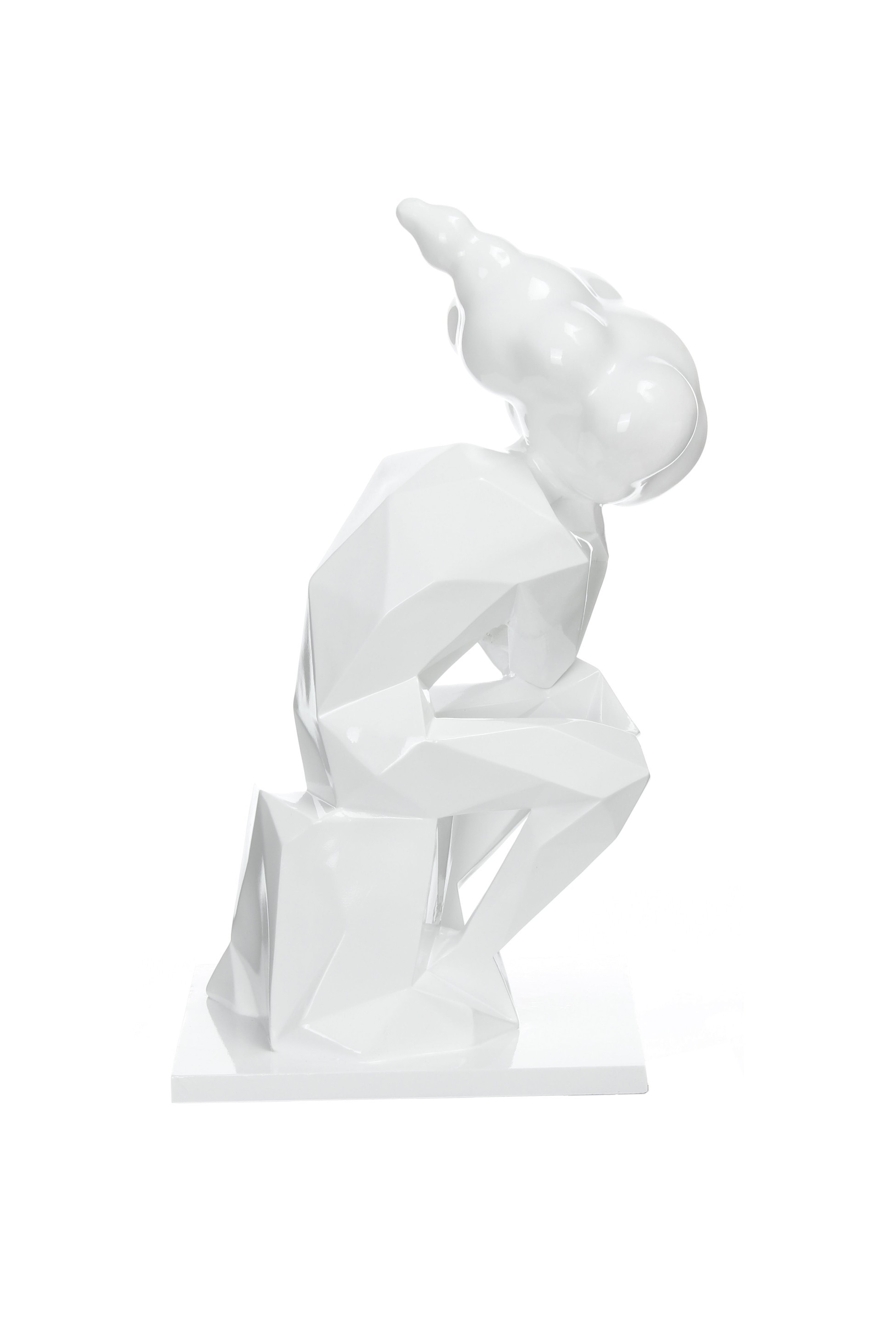 Skulptur Kenya 110 Weiß