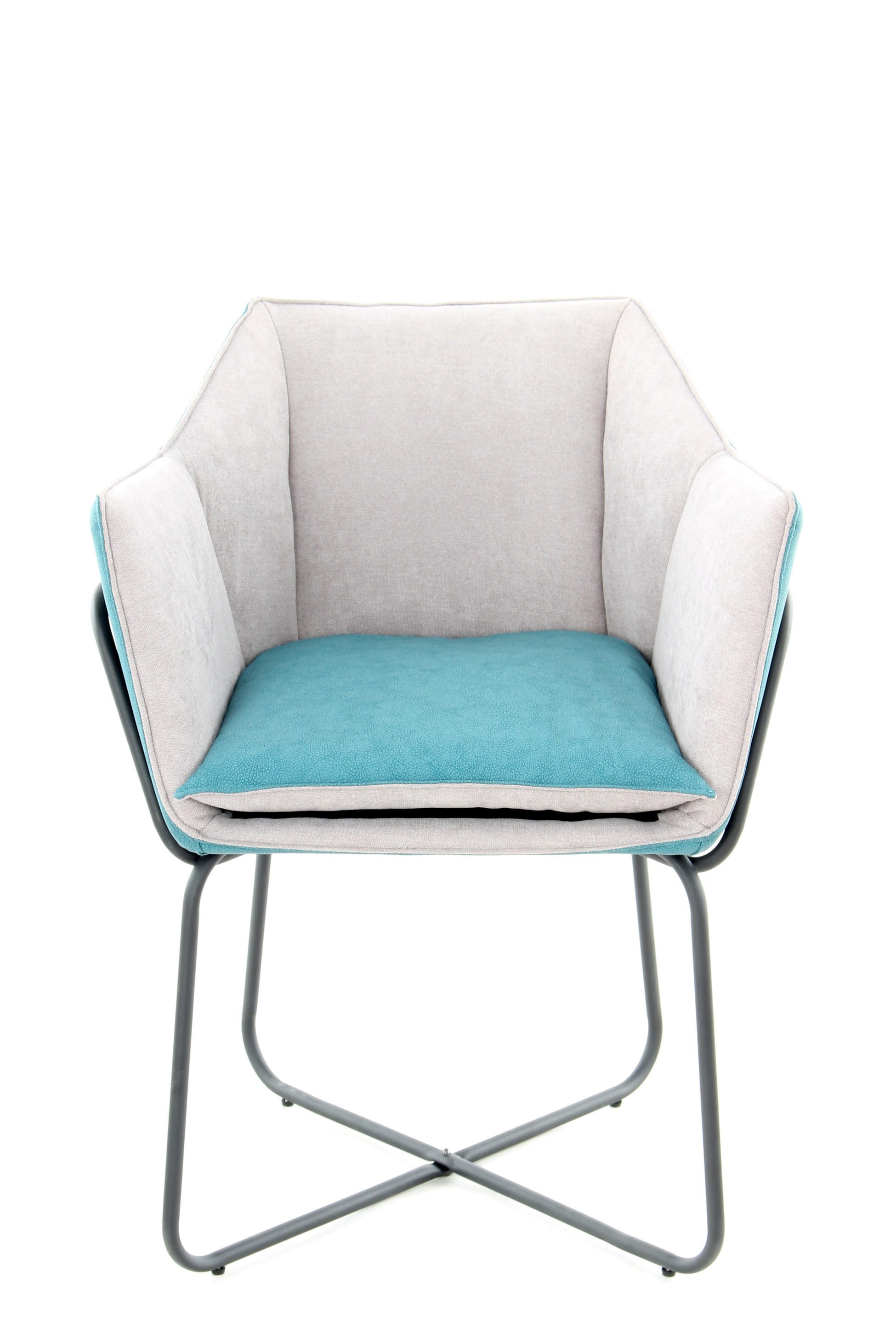 Stuhl Marietta 110 Grau / Petrol
