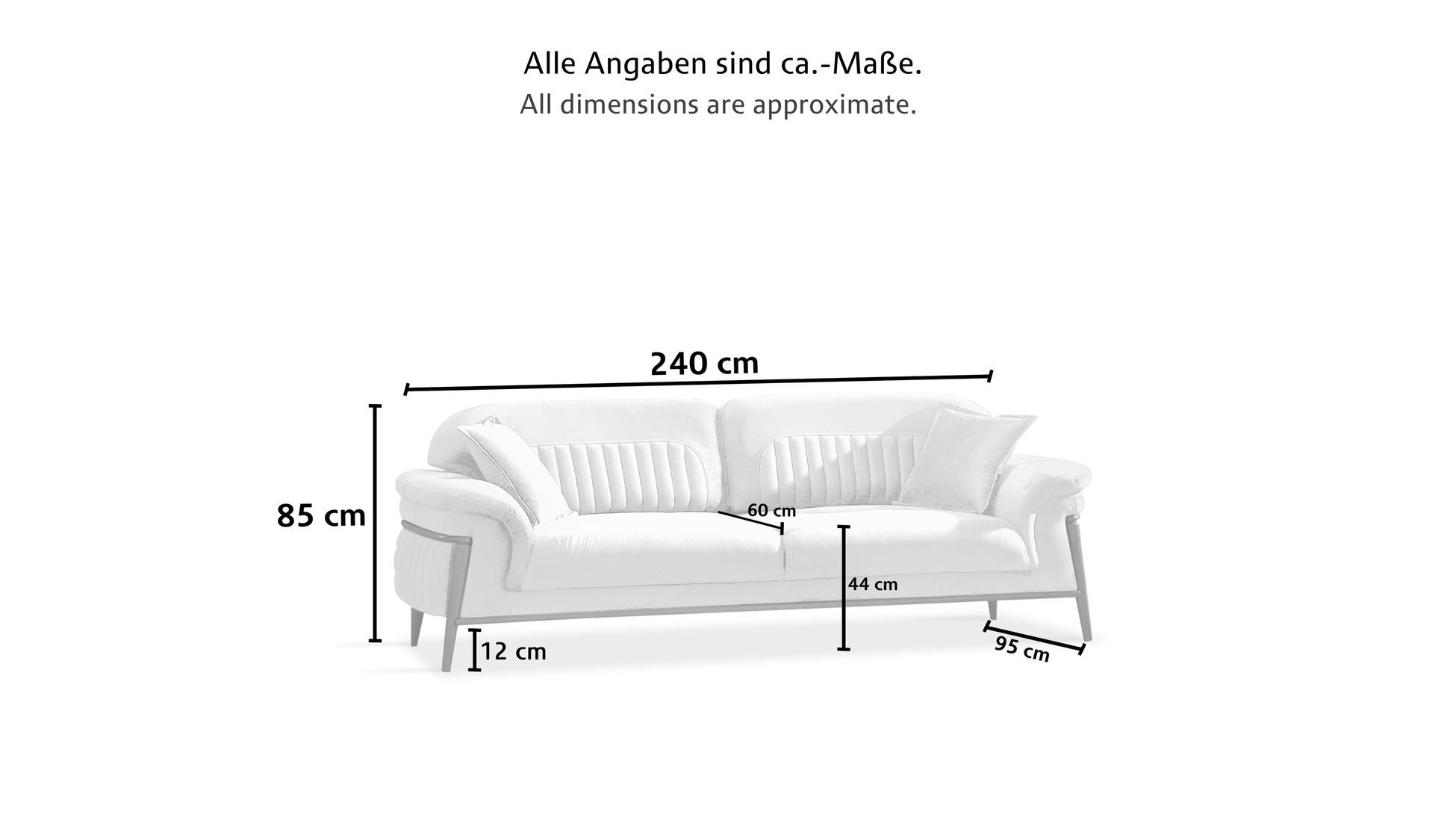 KUPON Couchgarnitur 3-Sitzer mit Bett Funktion