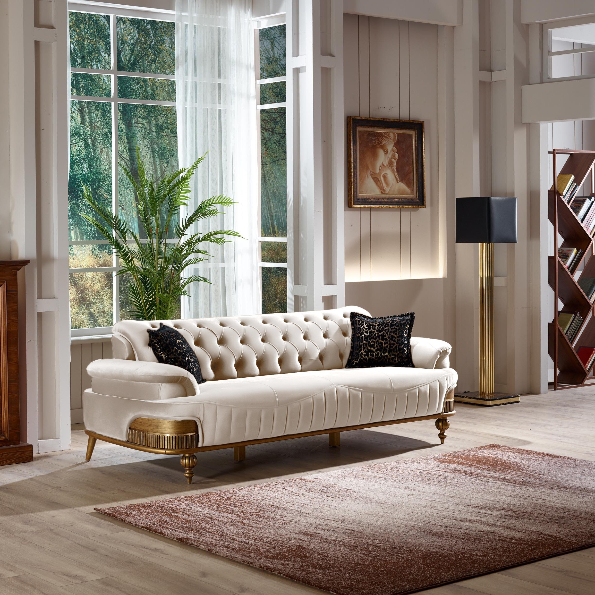 Couchgarnitur Polstergarnitur BEST 3 Sitzer mit Bettfunktion