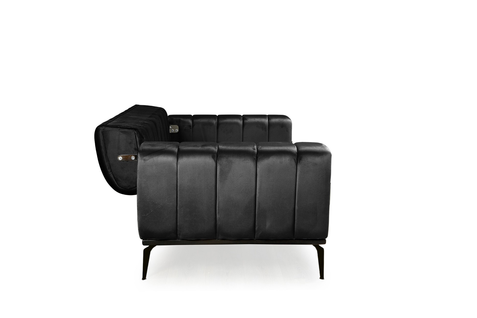 Couchgarnitur Star Spar-Set in Samtstoff und Massiv Holz Füße