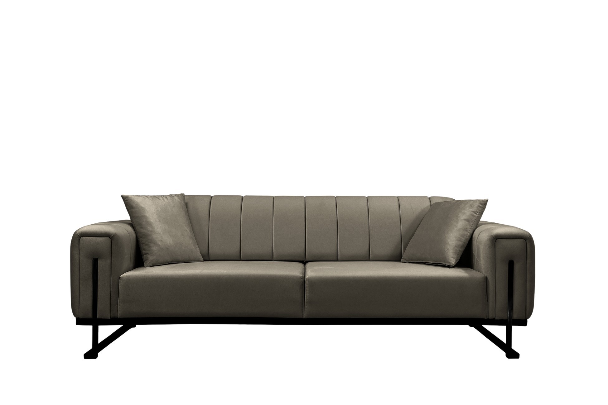 Elegance Couchgarnitur Spar Set in 6 versch. Farben und 3 Kufen-Farben