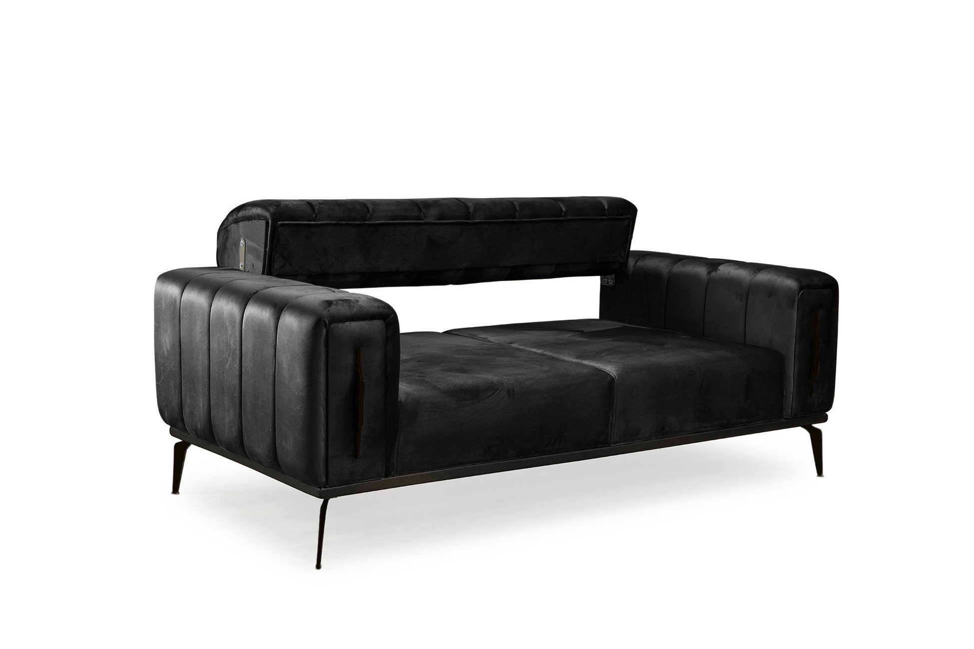 Couchgarnitur Star Spar-Set in Samtstoff und Massiv Holz Füße