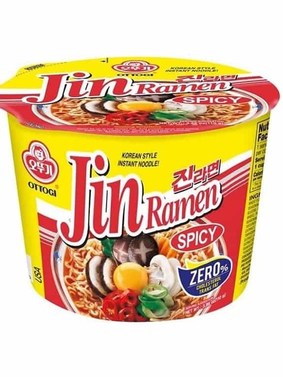 Koreansk Stil Stark Instant Noodle (Skål) - Jin Ramen 110g ✖ 12