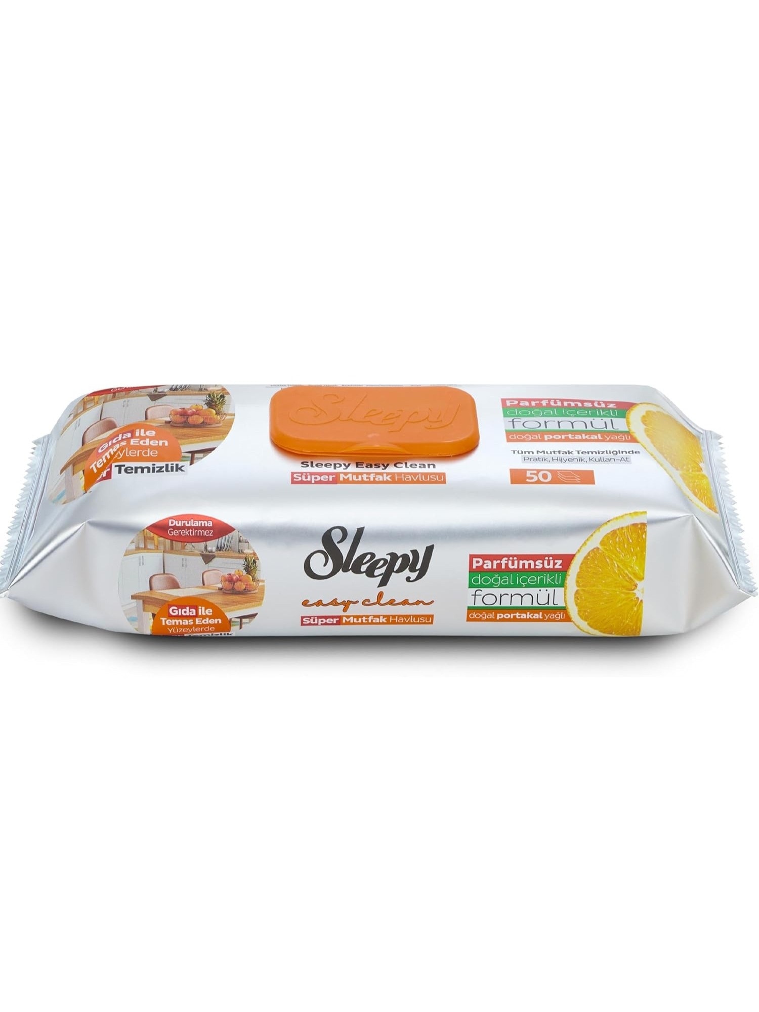 Easy Clean Våt handduk för kök (Apelsin) 50st ✖ 12