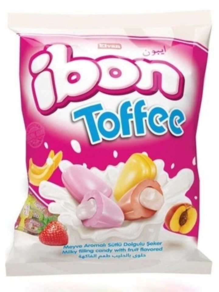 Ibon Toffee - Mjölkfylld godis med fruktsmak 800g _(1 pk/8)