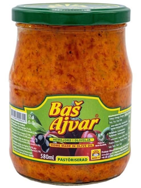 Hemlagad Mild Ajvar med Olivolja 580ml ✖ 12