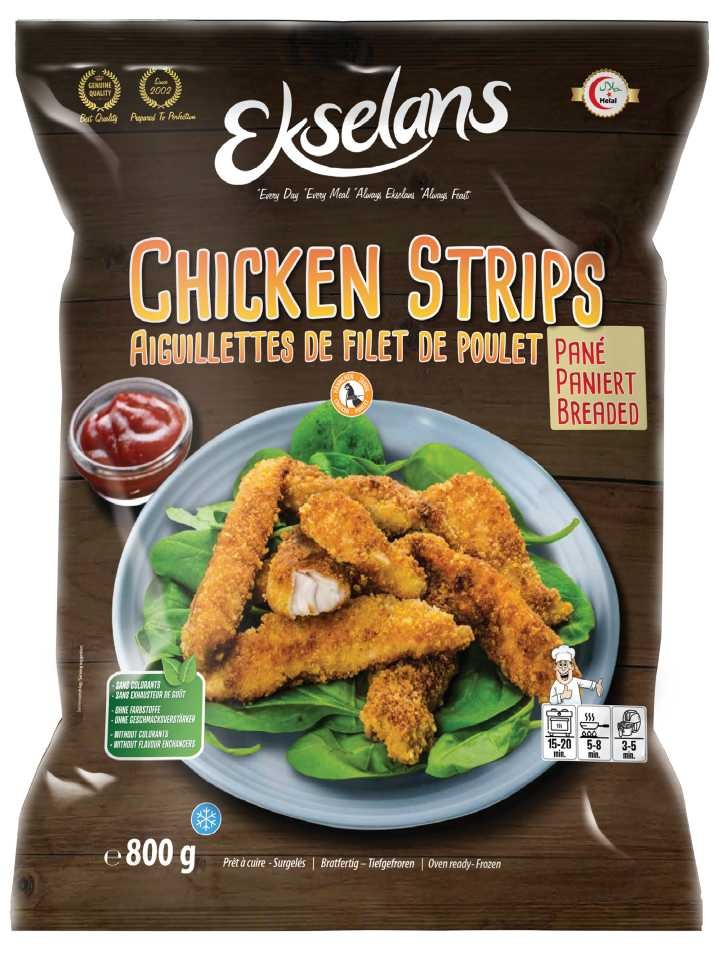 Kyckling Panerad File Strips (Innerlårfilé) 800g ✖ 8