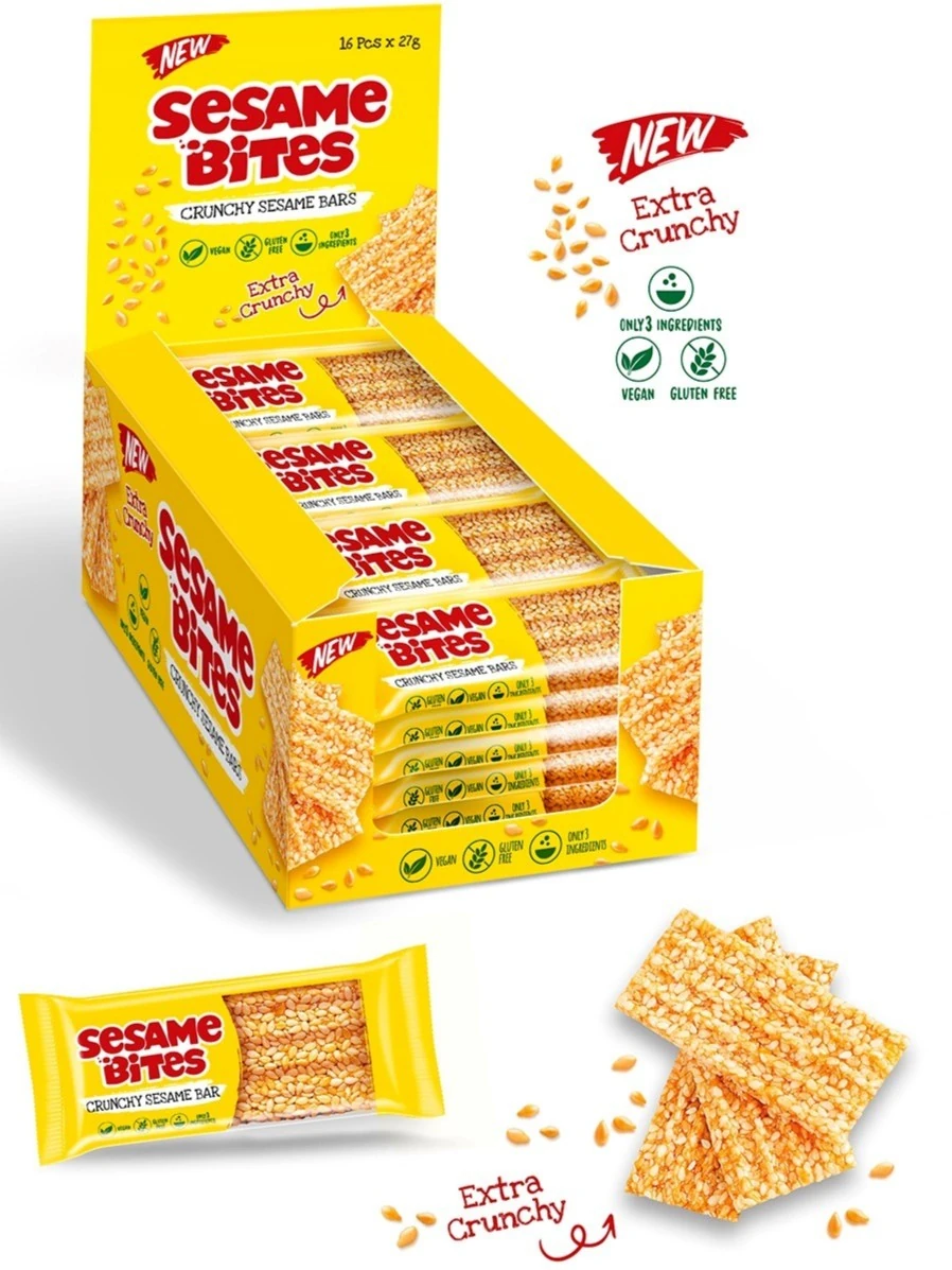 Sesambarer (glutenfri & vegan) 27g ✖ 16