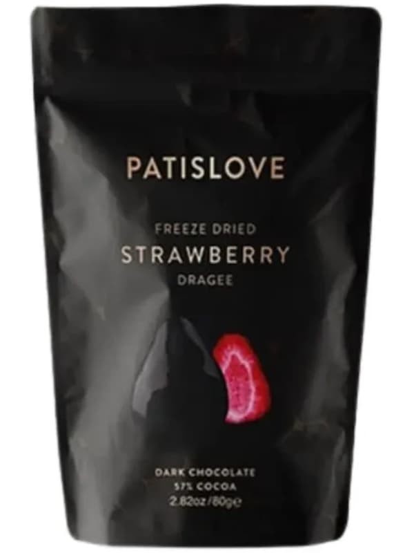 Frystorkad Jordgubbsdragée (Mörk Choklad) 80g ✖ 12